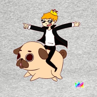 King Alex Riding a Pug T-Shirt